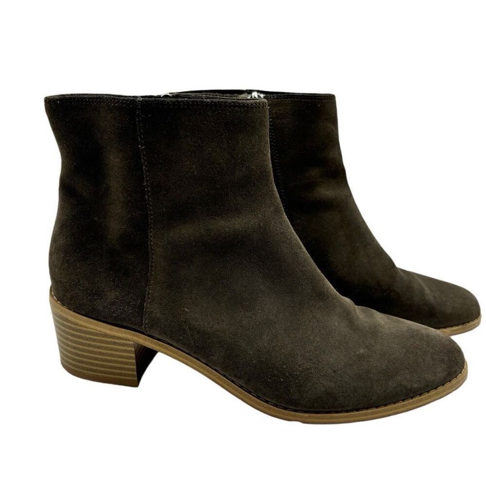 Clarks Breccan‎ Myth Suede Ankle Boots Khaki Olive Size 7.5